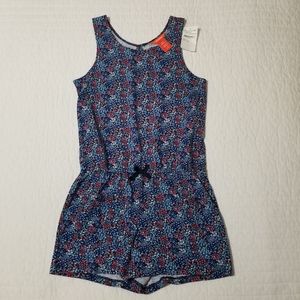 Joe Fresh Floral Print Romper Midnight Blue Size L